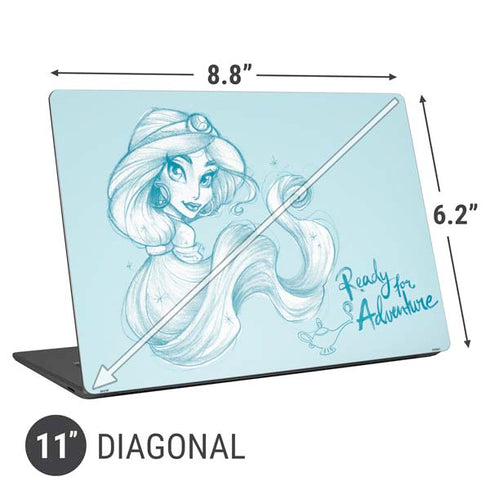 Disney Princess Jasmine Ready for Adventure Art Universal Laptop 11in (8.8 x 6.2in) Skin
